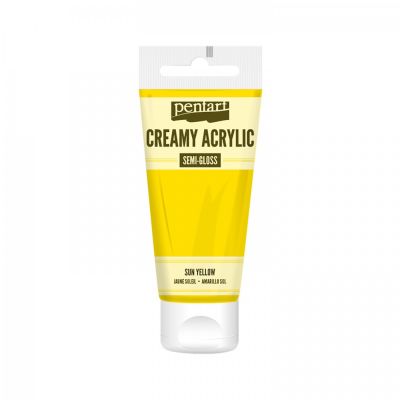 Akrylová farba krémová, pololesklá, slnečná, 60 ml