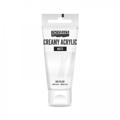 Akrylová farba krémová, matná, biela, 60 ml