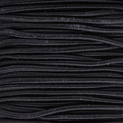 Elastická šnúrka okrúhla, 2 mm, čierna, cievka 30m