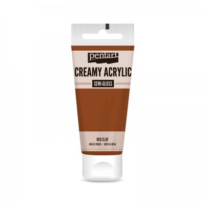 Akrylová farba krémová, pololesklá, červená teracotta, 60ml