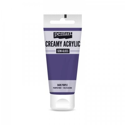 Akrylová farba krémová, pololesklá, tmavo fialová, 60 ml