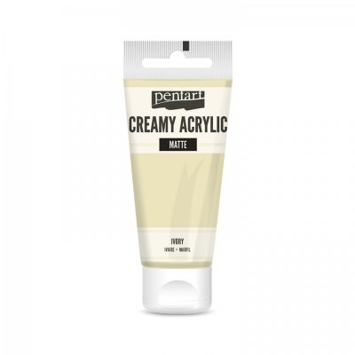 Akrylová farba krémová, matná, slonovina, 60 ml