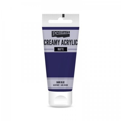 Akrylová farba krémová, matná, tmavá modrá, 60 ml