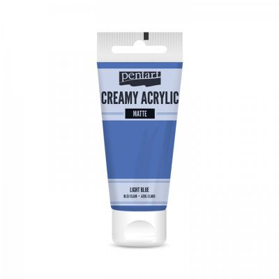 Akrylová farba krémová, matná, bledá modrá, 60 ml