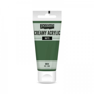 Akrylová farba krémová, matná, zelená, 60 ml