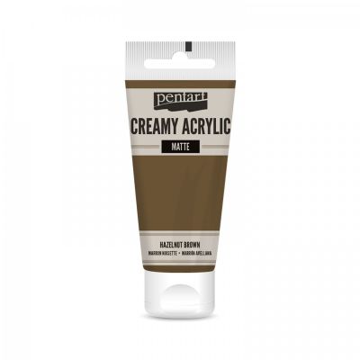 Akrylová farba krémová, matná, oriešková, 60 ml