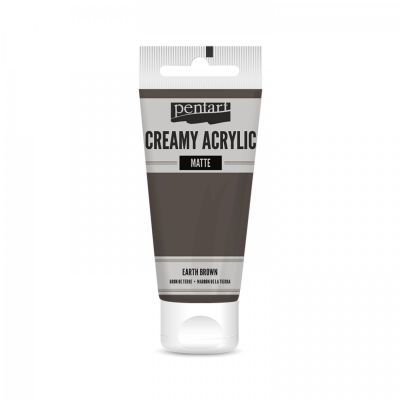 Akrylová farba krémová, matná, hnedá, 60 ml