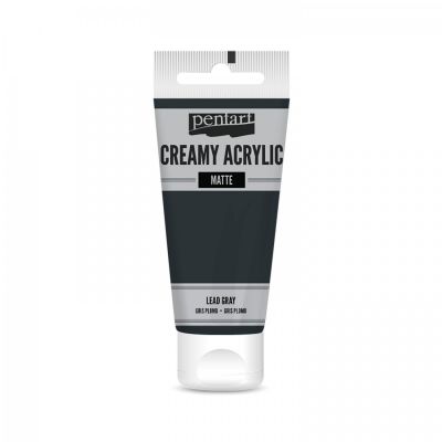 Akrylová farba krémová, matná, čierna, 60 ml