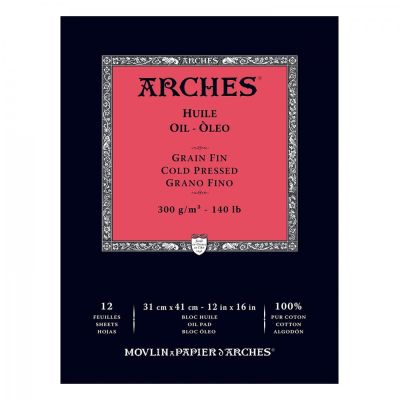 Arches skicár na olej CP, 31 x 41 cm, 300 g, 12 listov