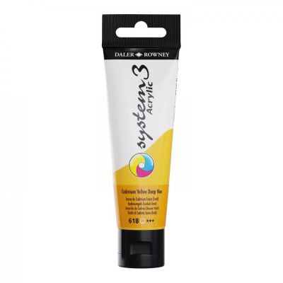D&R System3 Acrylic 59 ml, Cadmium yellow deep