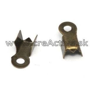 Koncovka starobronz plochá 6 x 3 mm 10 ks