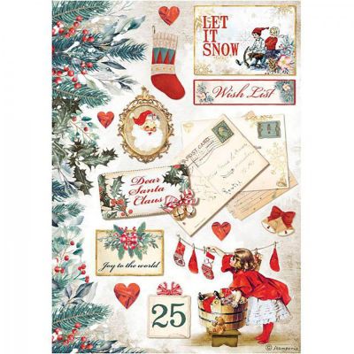 Ryžový papier, A4, Romantic Let it snow cards