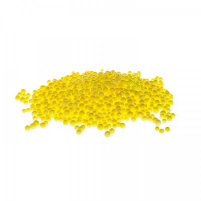 Penové dekoračné guličky, 3 mm, žltá, 10 g