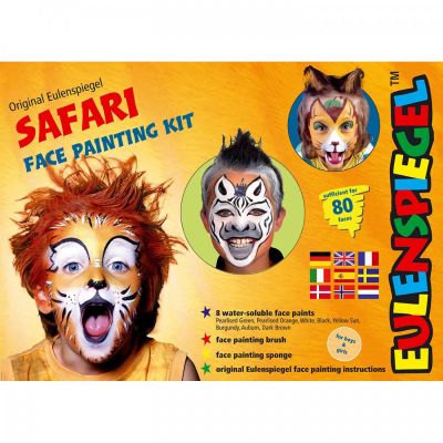 EULENSPIEGEL, Farby na tvár, 8 ks SAFARI