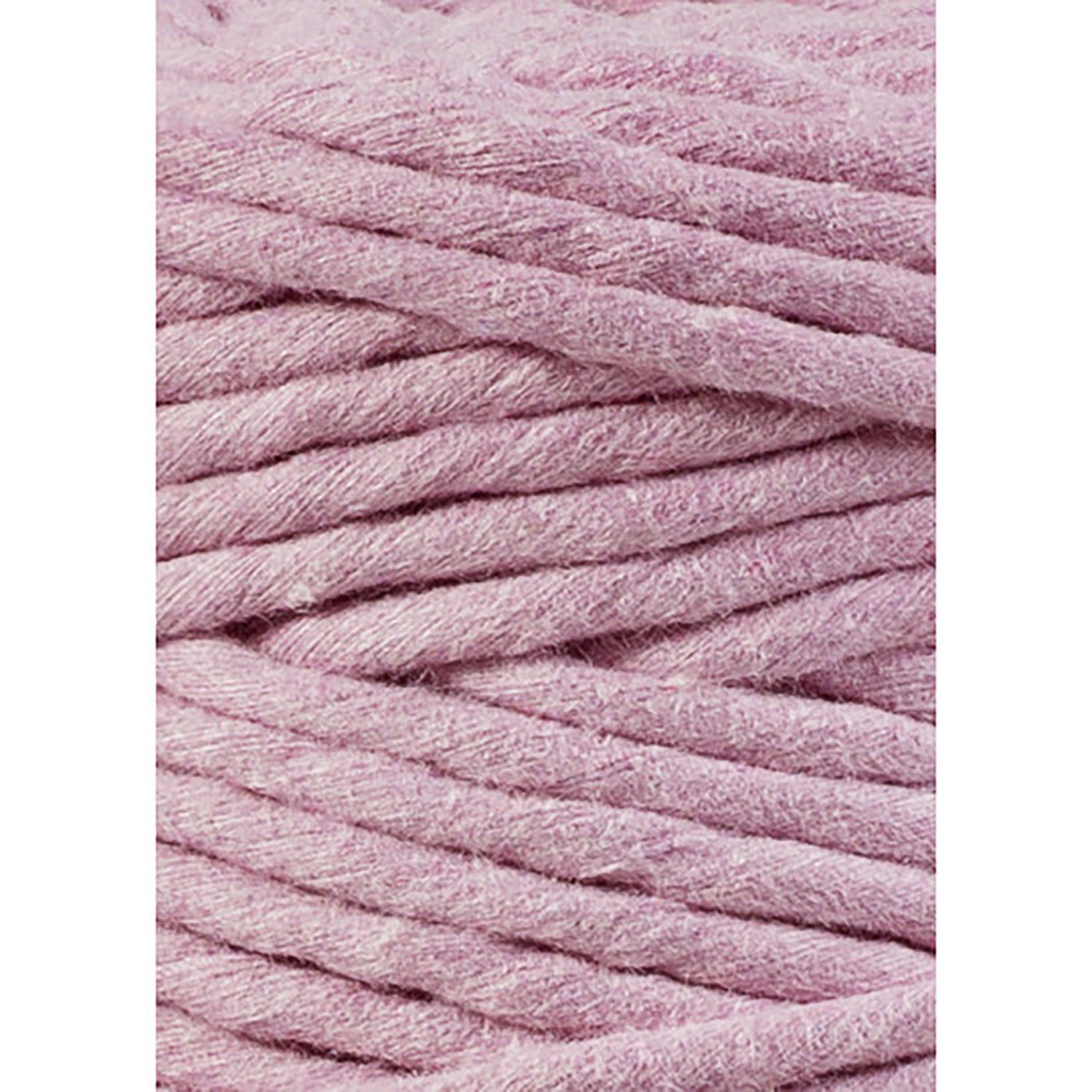 Bobbiny, Macramé točená šnúra, 3 mm, 100 m, Dusty Pink