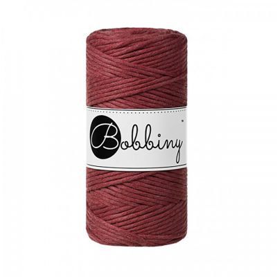 Bobbiny, Macramé točená šnúra, 3 mm, 100 m, Wild Rose