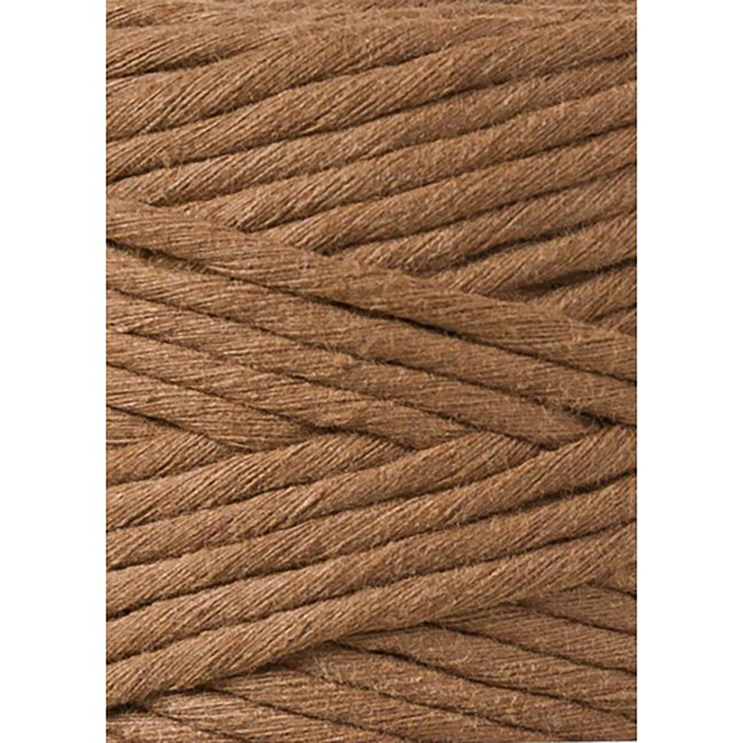 Bobbiny, Macramé točená šnúra, 3 mm, 100 m, Caramel