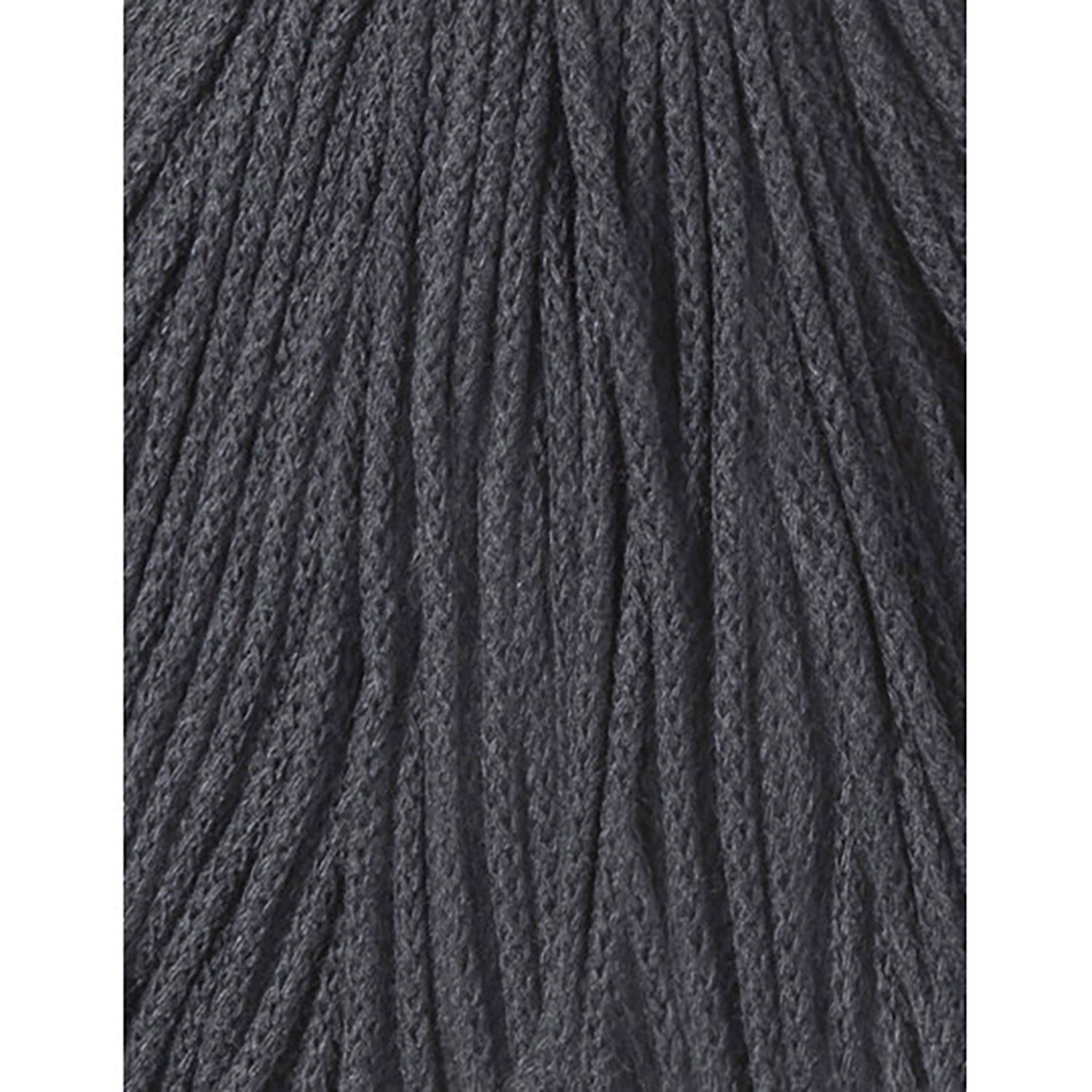 Bobbiny, Macramé pletená šnúra, 3 mm, 100 m, Charcoal