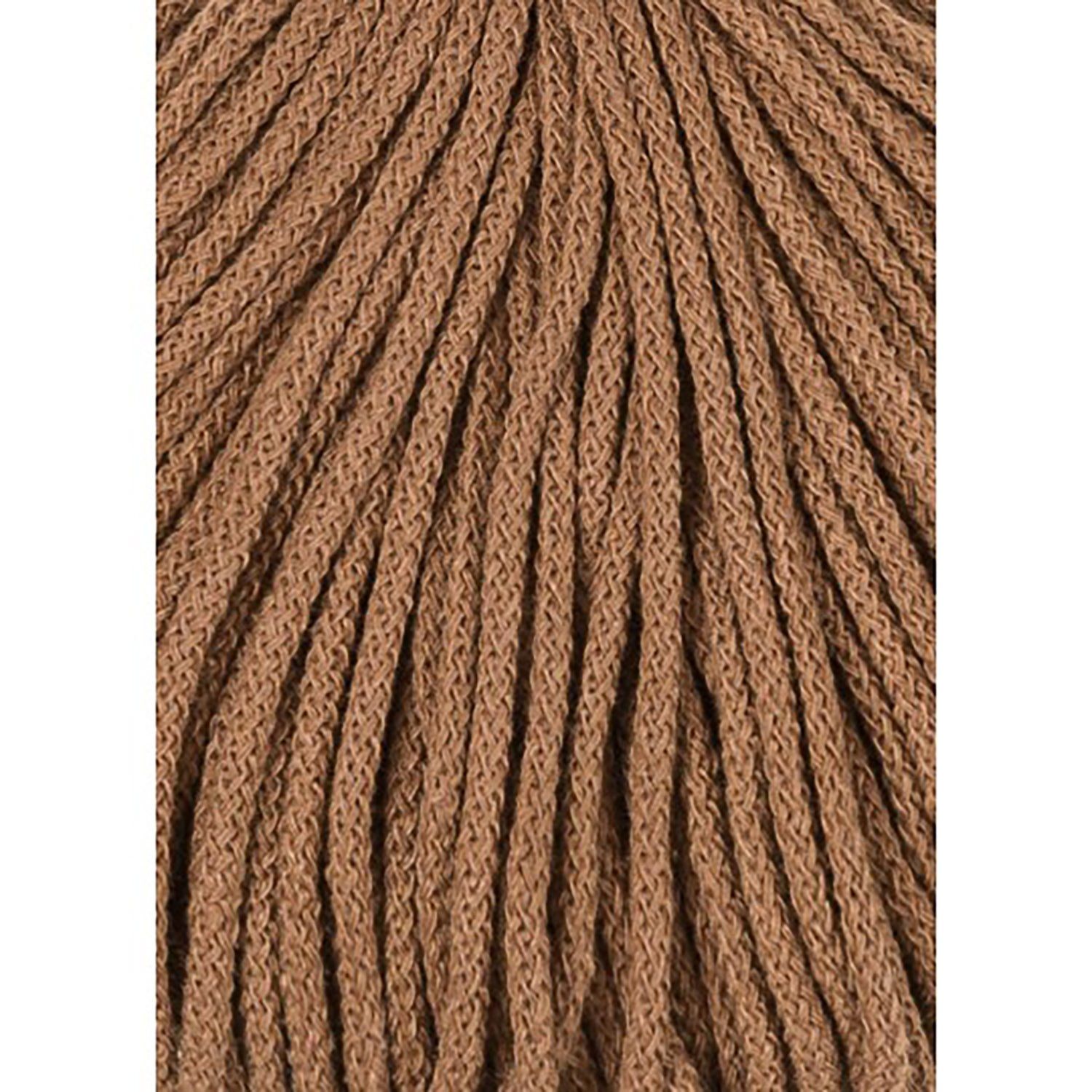 Bobbiny, Macramé pletená šnúra, 3 mm, 100 m, Caramel