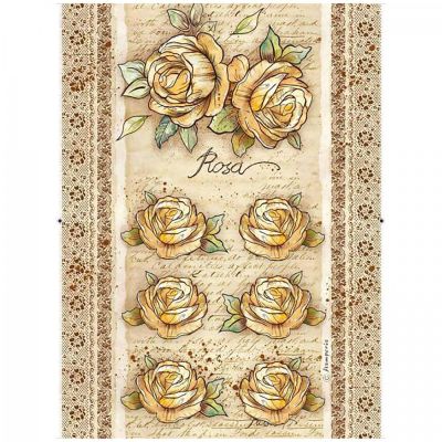 Ryžový papier, A4, Roses and flowers by Donatella