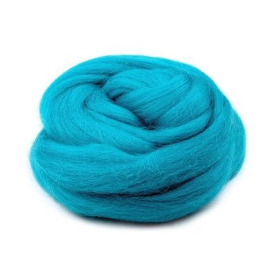 Ovčie rúno na plstenie česané, 20 g, 50 tyrkysová