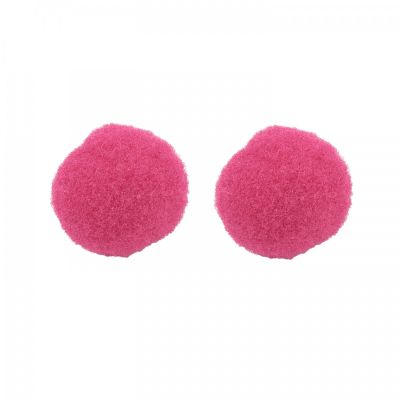 Pom pom gulička, 25 mm, fuchsia, 10 ks