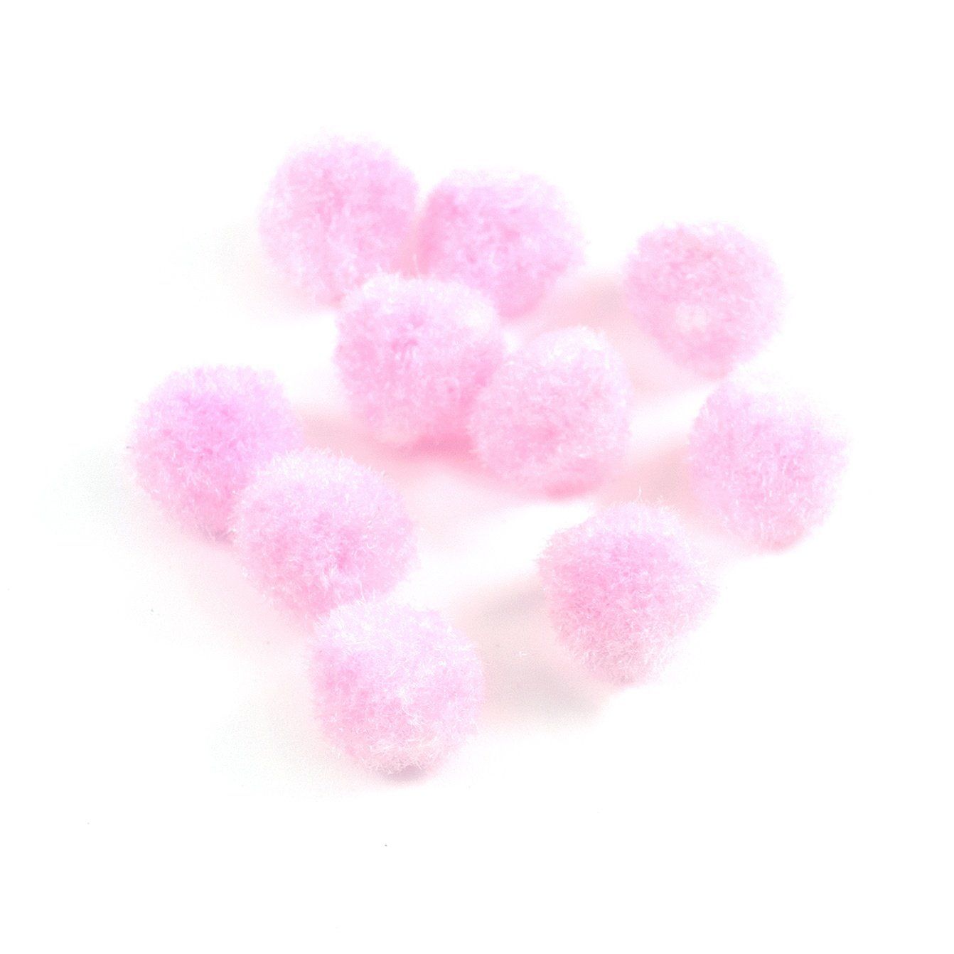 Pom pom gulička, 10 mm, svetloružová, 100 ks