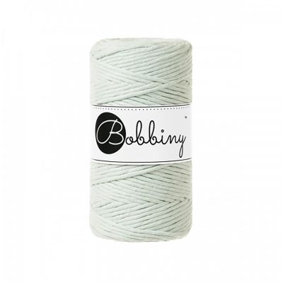Bobbiny, Macramé točená šnúra, 3 mm, 100 m, Milky Green