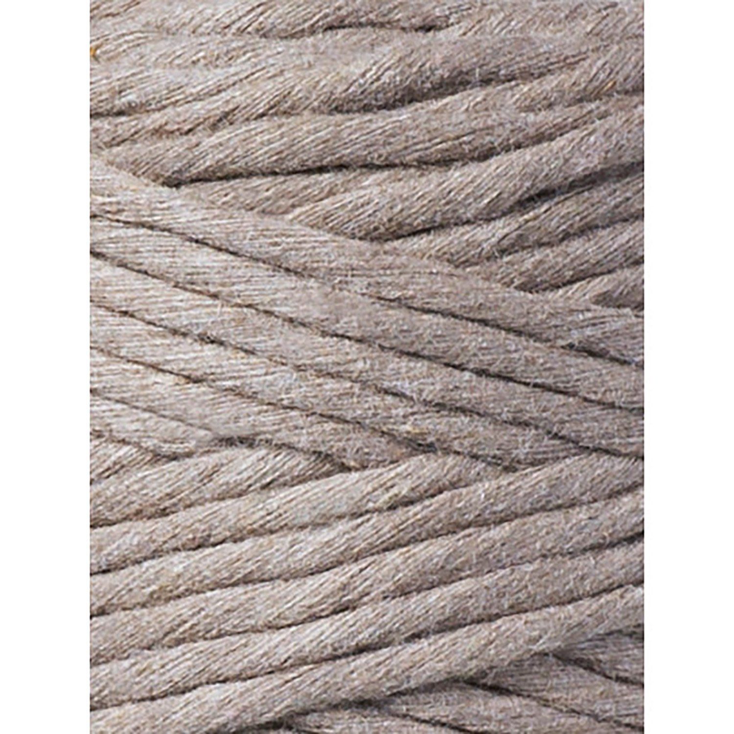 Bobbiny, Macramé točená šnúra, 3 mm, 100 m, Coffee