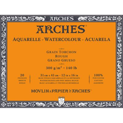 Arches skicár na akvarel, rough, 31 x 41 cm, 300 g, 20 listov