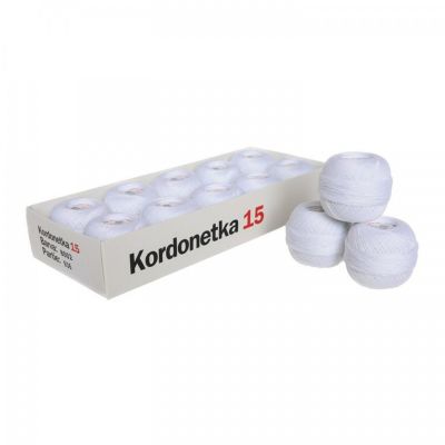 Kordonetka 15, biela, 20 g, cca 134 m
