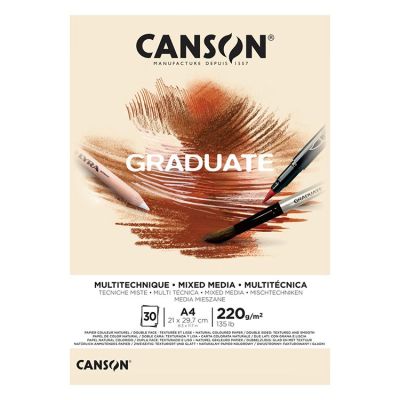 CANSON Skicár Graduate Mixed Media natural A4, 220 g, 30 listov