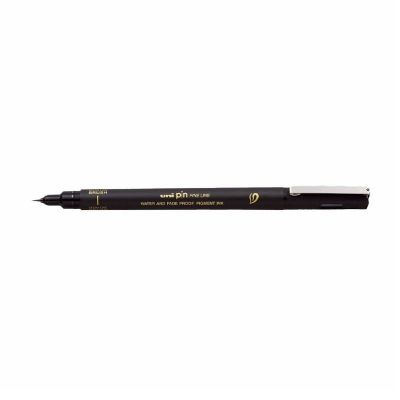 UNI PIN brush, štetcový hrot, extra tenký, čierny