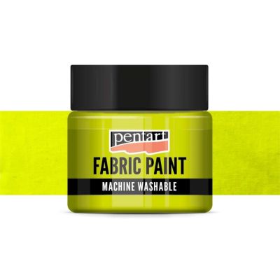 Farba na textil, 30 ml, krycia neónová žltá
