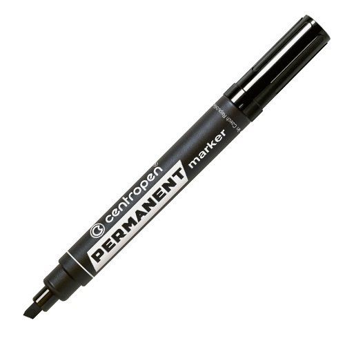 Centropen permanent 8576, fixka čierna, zrezaný hrot