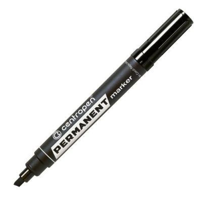 Centropen permanent 8576, fixka čierna, zrezaný hrot