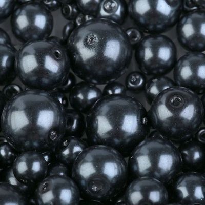 Voskované perly 4mm, 60A tmavá modrá 50 ks