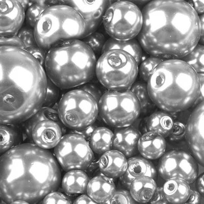 Voskované perly 8 mm, 18B strieborná svetlá 20 ks