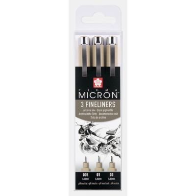 SAKURA Pigma Micron fineliner, sada Design 3 ks