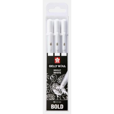 SAKURA Gel Pen 3 ks, White Bold