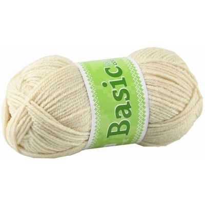 Basic, akrylová priadza, 50 g, cca 150 m, 1145 krémová