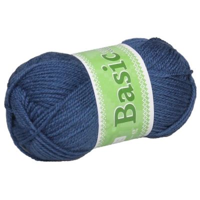 Basic, akrylová priadza, 50 g, cca 150 m, 917 oceľová modrá