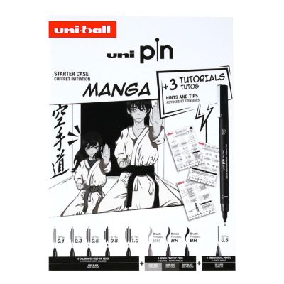 UNI PIN set 8 ks markerov + shalaku mikroceruzka, Manga