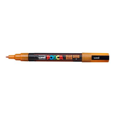 Uni Posca fixka PC-3ML, 1,3 mm, oranžová glitter