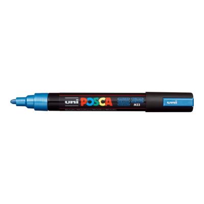 Uni Posca fixka PC-5M, 2,5 mm, metalická modrá