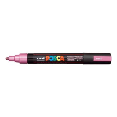 Uni Posca fixka PC-5M, 2,5 mm, metalická ružová