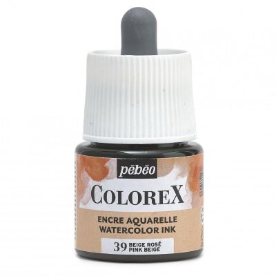Akvarelový atrament COLOREX, pink beige 45 ml