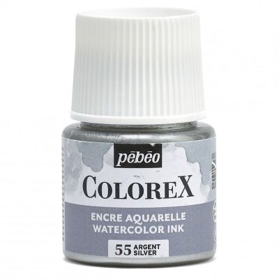 Akvarelový atrament COLOREX, silver 45 ml