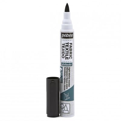 Fixka na svetlý textil 7A Black, 1 mm brush