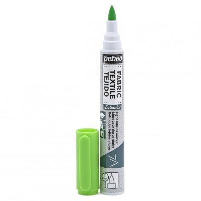 Fixka na svetlý textil 7A Flourescent Green, 1 mm brush